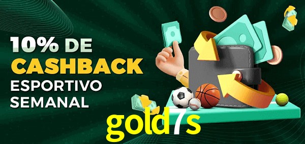 10% de bônus de cashback na gold7s